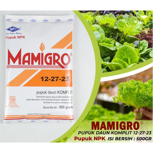 MAMIGRO 12+27+23 500 GRAM PUPUK SUPER P PUPUK BUNGA BUAH