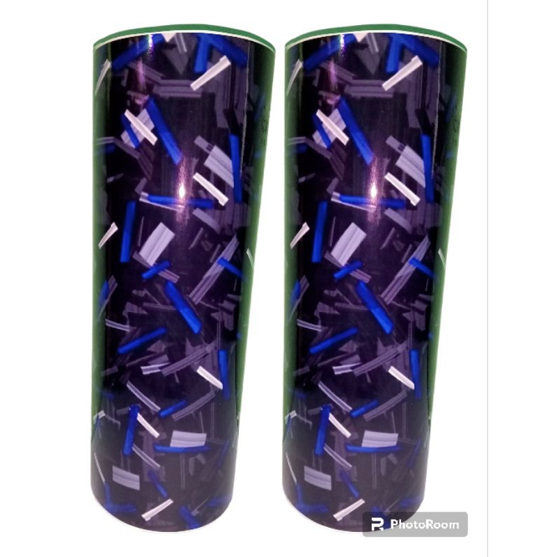 stiker motor motif karbon forged biru logo keren