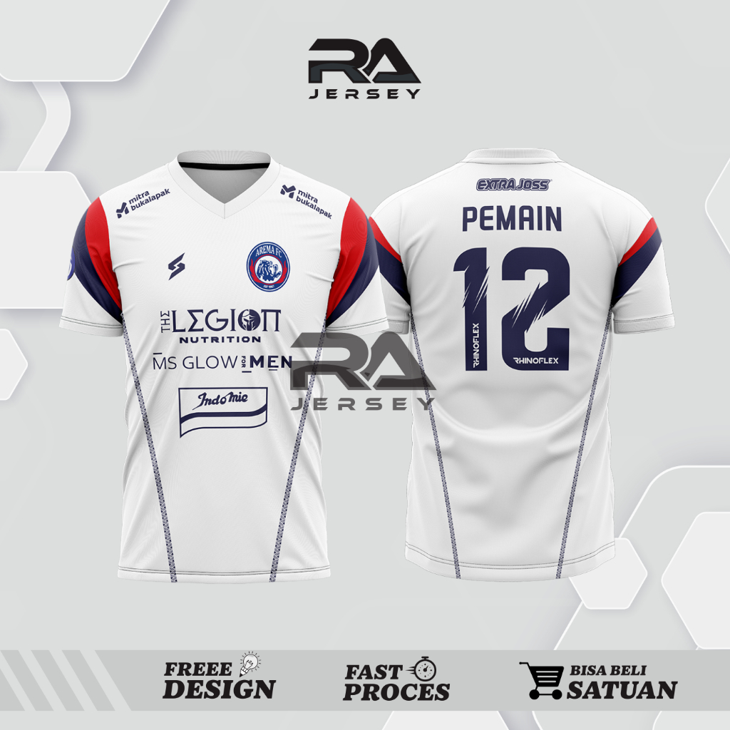 JERSEY CUSTOM AREMA FC FULL PRINTING