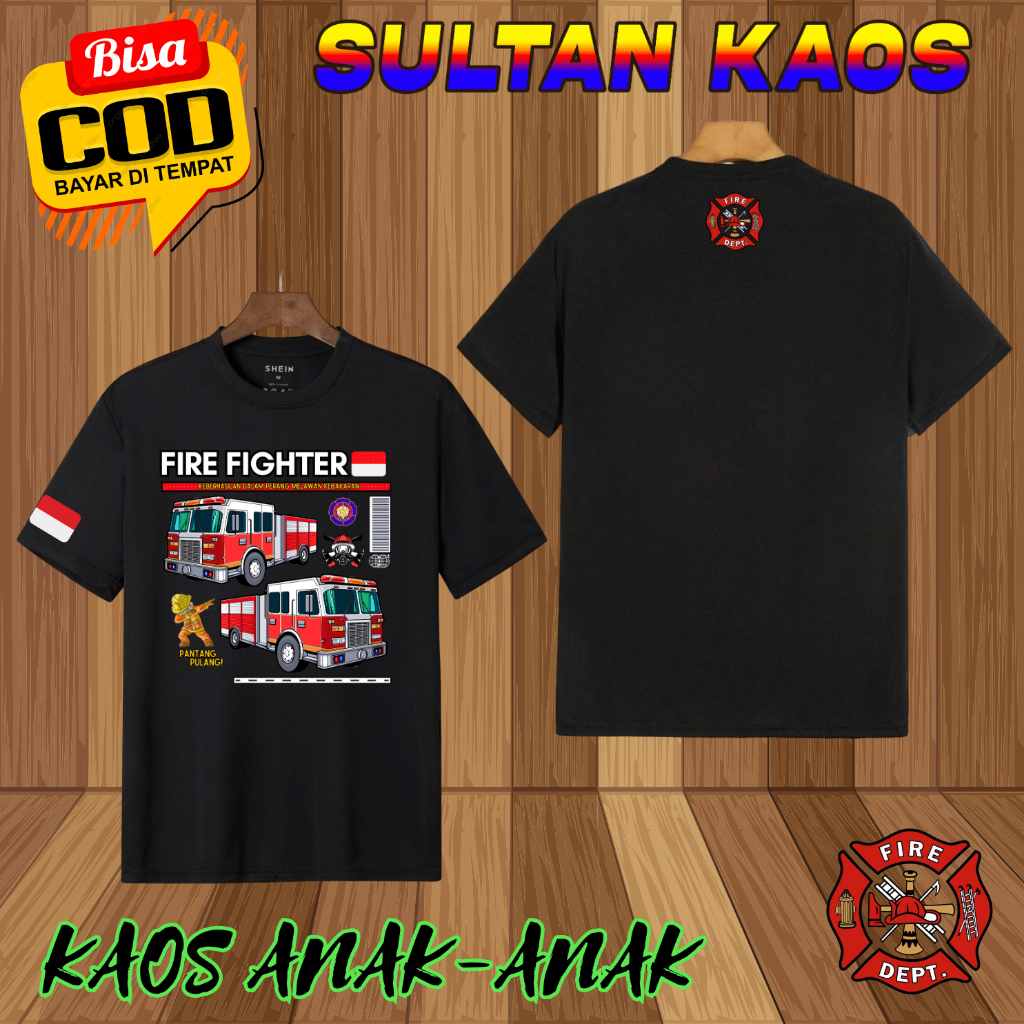 -Damkar Cilik Sultankaos89 Baju Pahlawan Pemadan Kebakaran/ Baju Damkar Anak-anak/ Baju Kehormatan P