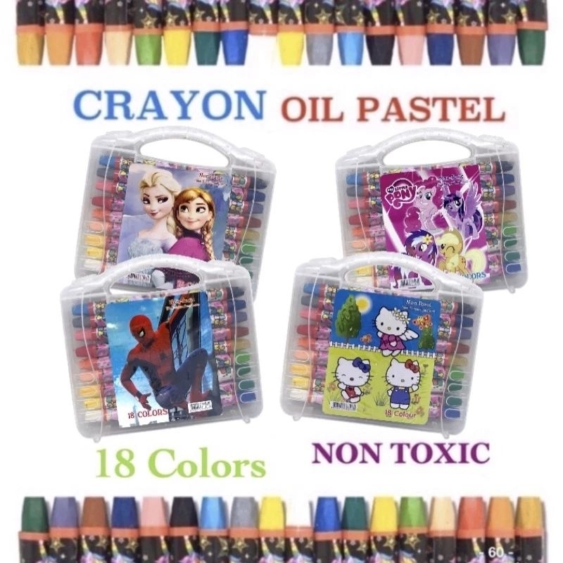 

Crayon 18 Warna/Oil Pastel Colours/Crayon Oil Pastel/Krayon Set Anak-anak/Krayon Minyak/Kelir 18 Warna