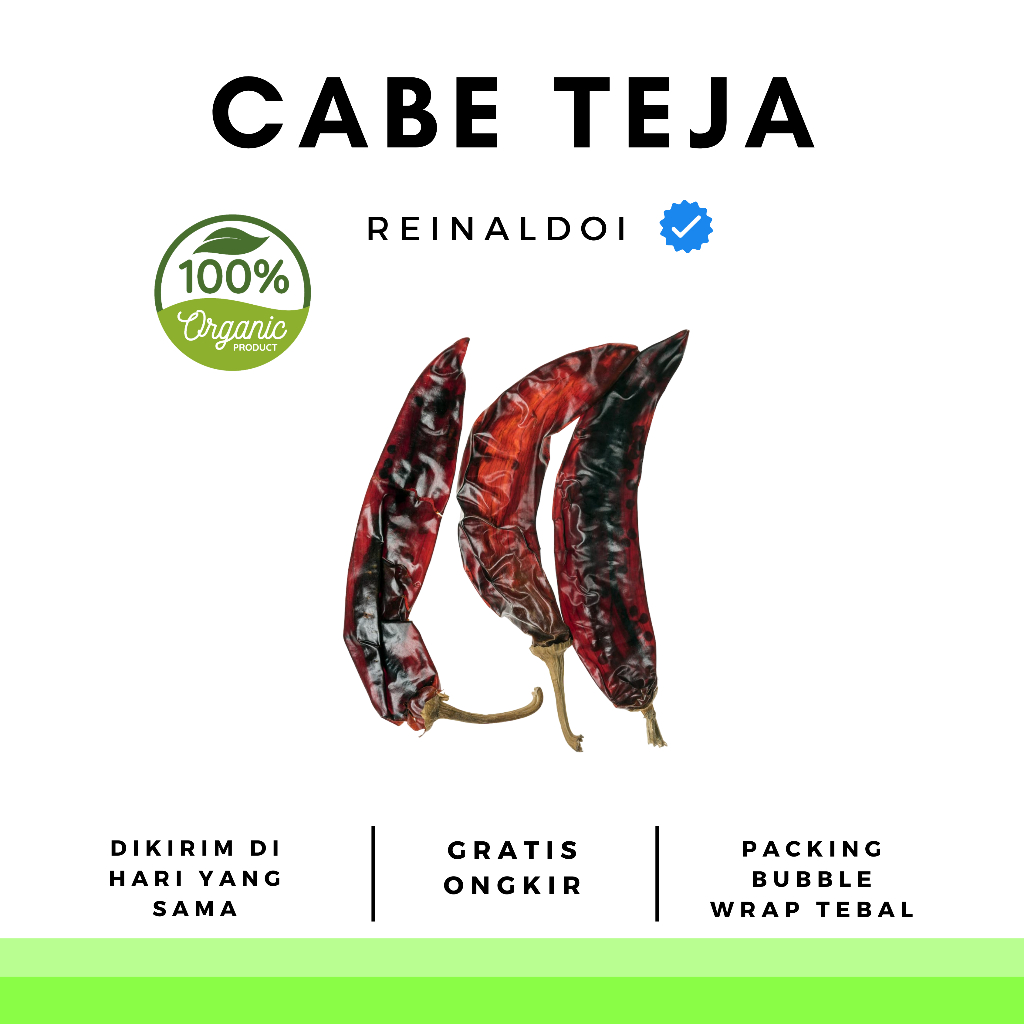 

Cabe Teja Kering Rempah 100 GR