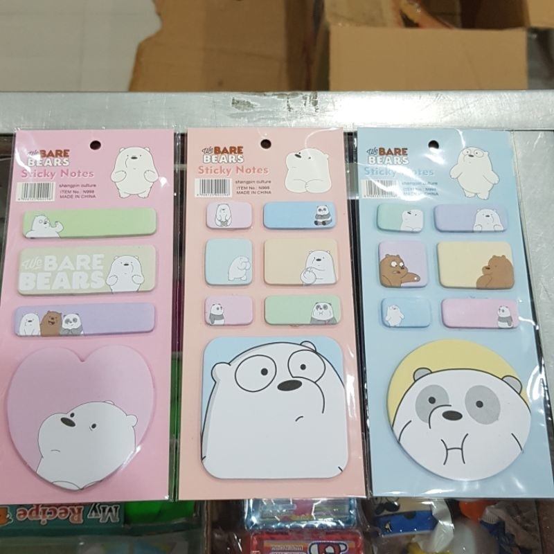 

Sticky Notes / Stick Note / Kertas Memo Gambar Karakter Bears Warna-Warni N998