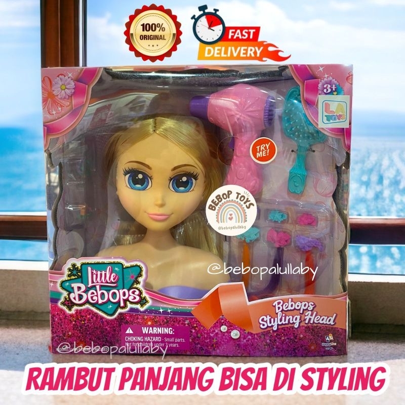 MAINAN LITTLE BEBOPS STYLING HEAD MAINAN STYLE RAMBUT BISA DIHIAS ADA KEPALA MIRIP DIANA