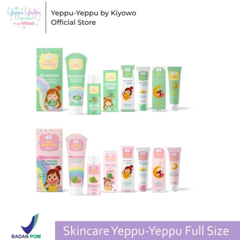 Skincare Yeppu-Yeppu Full Size (Satuan/Ecer) BPOM Approved