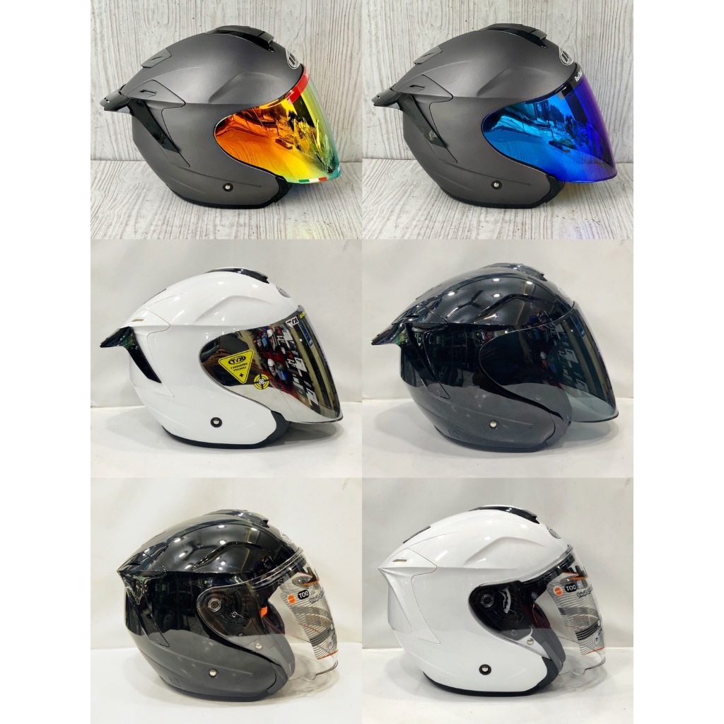 HELM INK DYNAMIC ALL WARNA WHITE/BLACK DOFF/BLCK GLOSSY/ PAKET GANTENG - INK HALF FACE SINGLE VISOR
