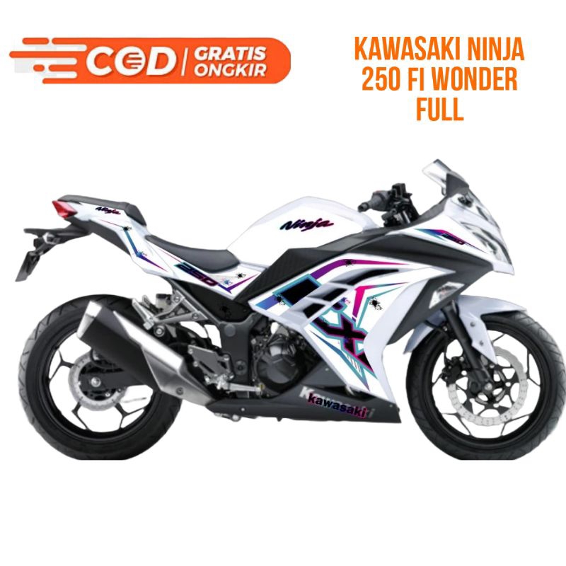 STRIPING TRANSPARAN RAINBOW NINJA 250 FI WONDERFUL