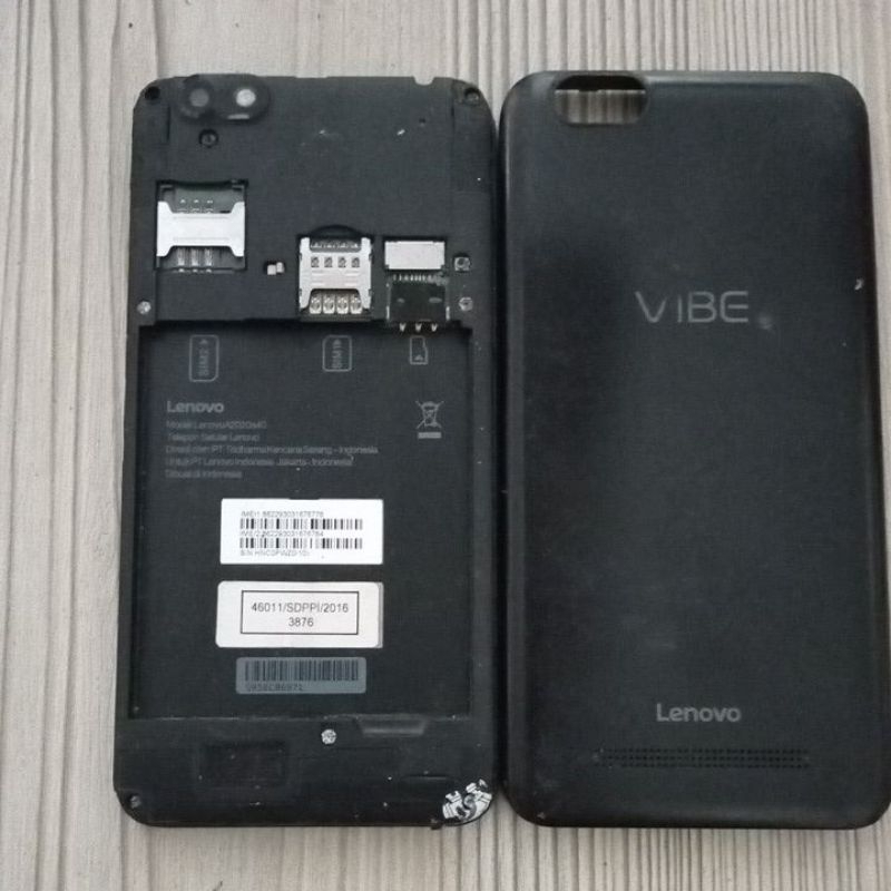 mesin hp LENOVO VIBE C A2020 unit hidup normal lcd mati atau garis