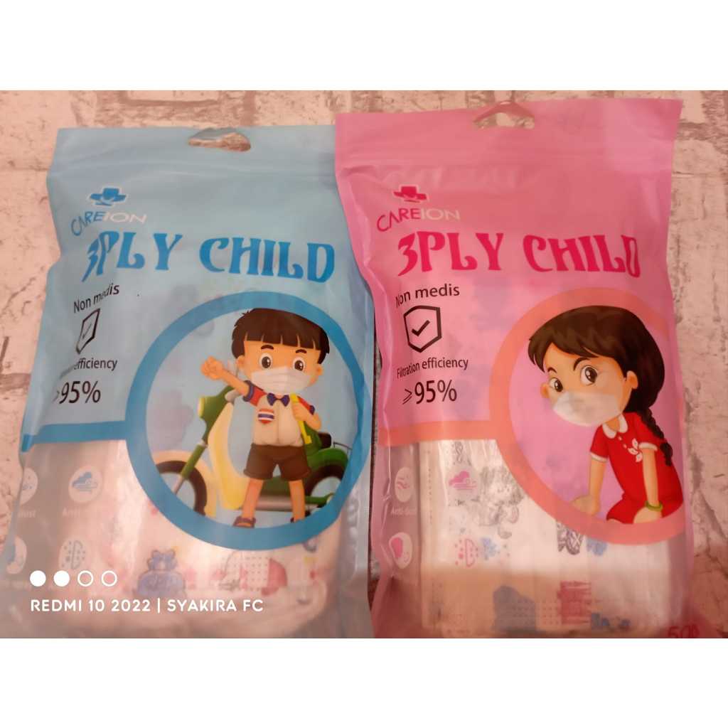 MASKER CAREION MEDIS MOTIF//ANAK