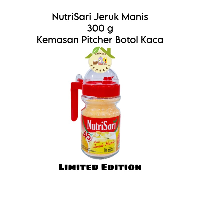 

NutriSari Jeruk Manis 300 g Kemasan Pitcher Botol Kaca Jadul, Nutrisari Botol Kaca Nostalgia