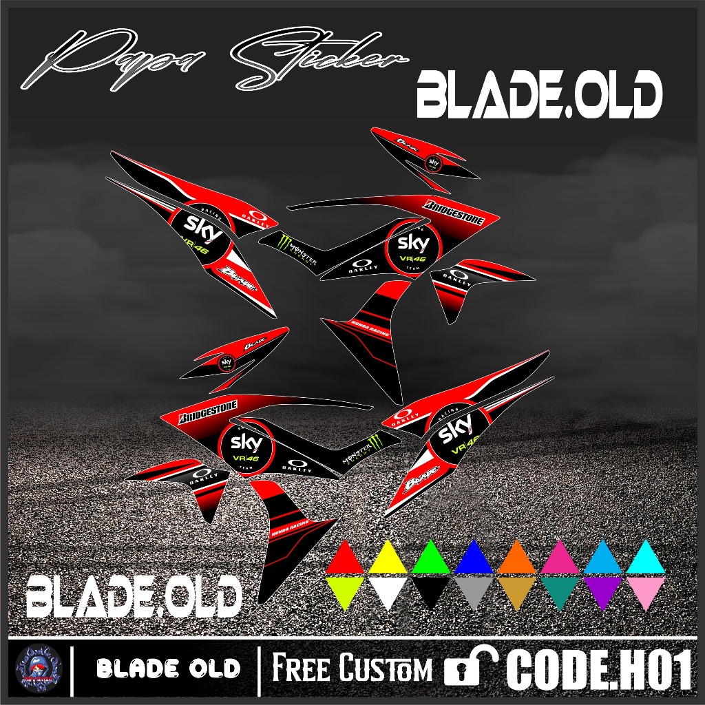 STRIPING VARIASI BLADE OLD 110  - HONDA BLADE OLD 110 RACING code 03