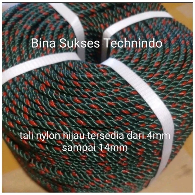 

tali nylon 10mm /tali tambang plastik /tali nilon hdpe /tali hijau per roll