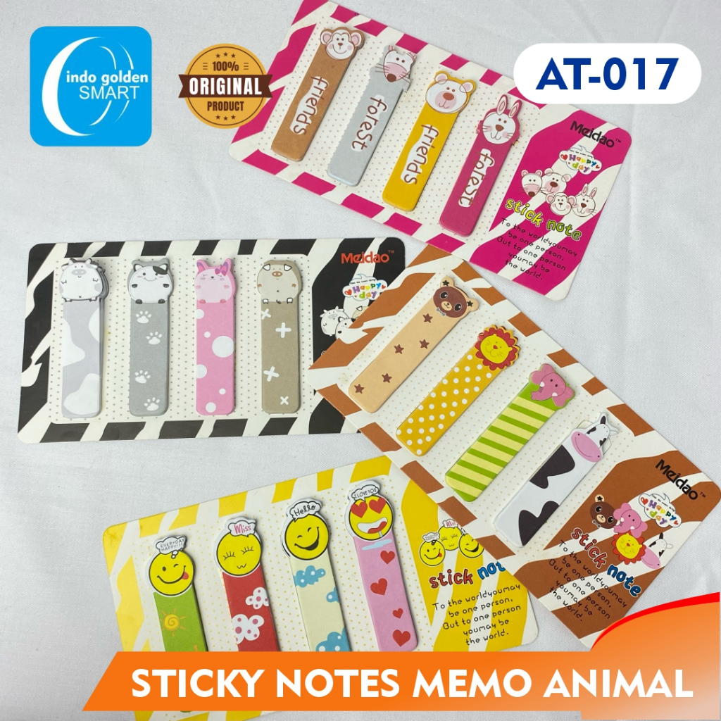 

Sticky notes grosir memo tempel animal isi 4 set AT-017