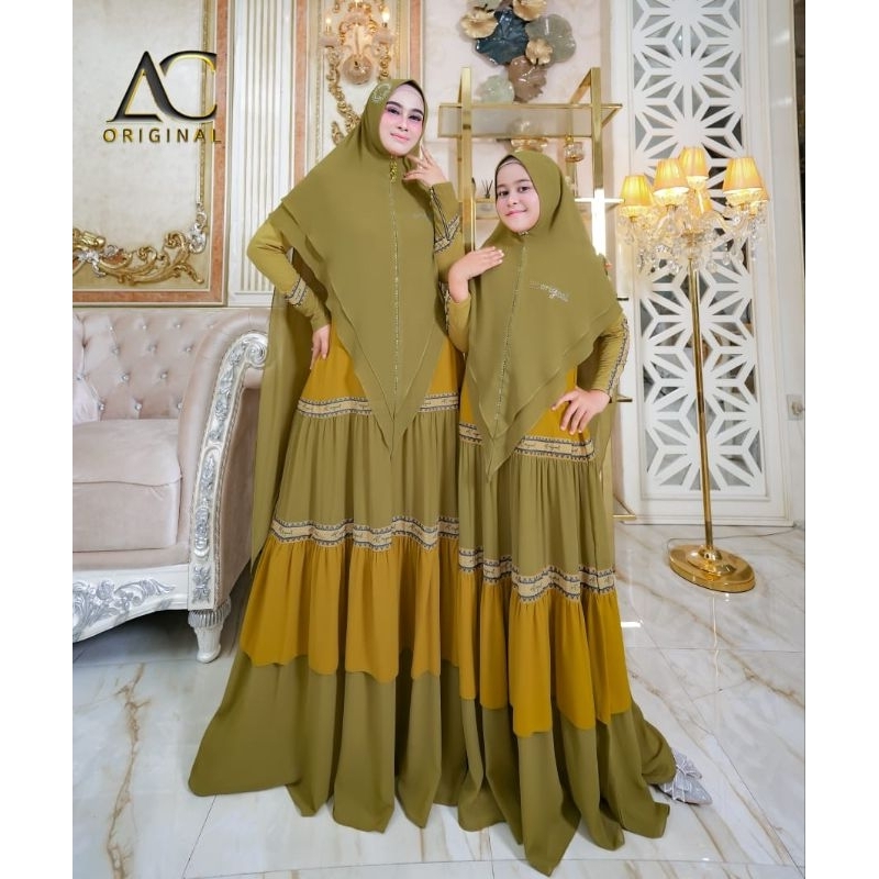 New Atika Couple By Ac Original / Gamis Syar'i Ibu Dan Anak / Gamis Anak Terbaru / Gamis Anak Kekini