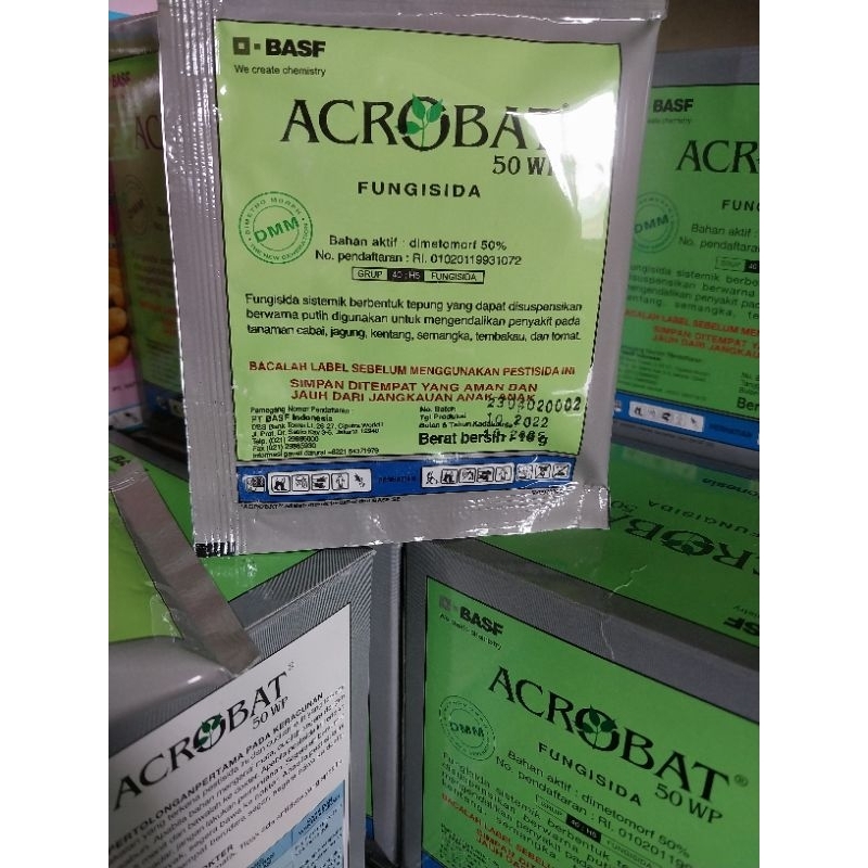 Fungisida Acrobat 50 Wp 10 gram / mengendalikan penyakit tanaman cabai / tomat / kentang / sayuran /