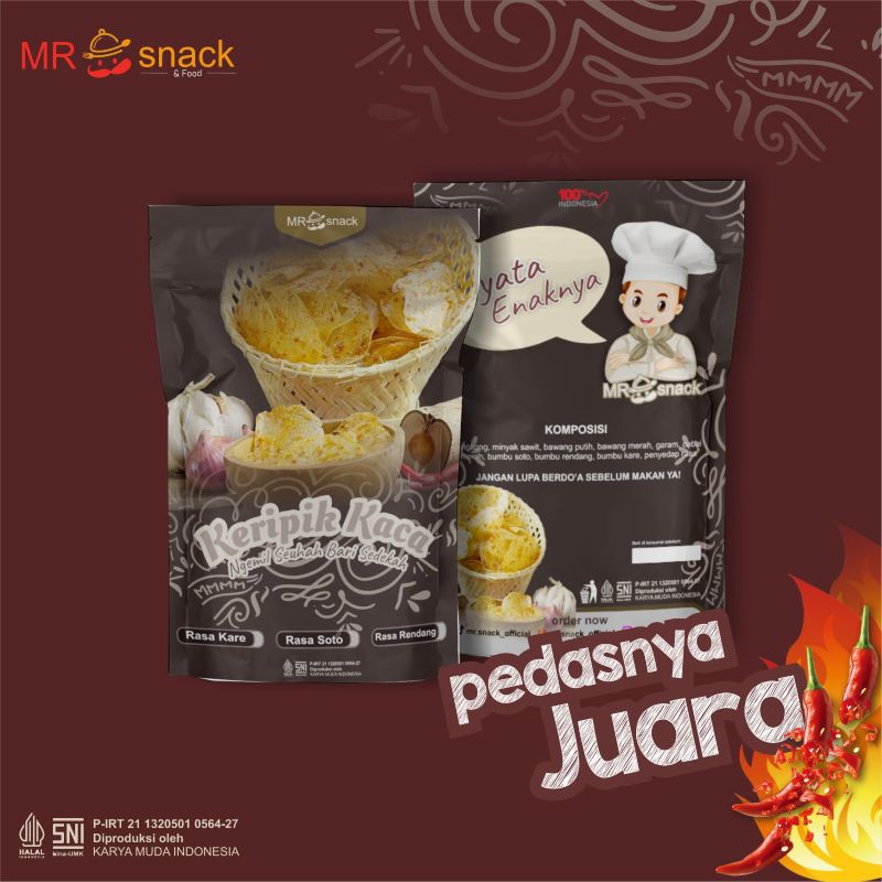 

Keripik kaca rasa rendang/Camilan kaca rasa kare/Snack kaca rasa soto/oleh oleh camilan/Keripik kaca rasa kare/Keripik beling