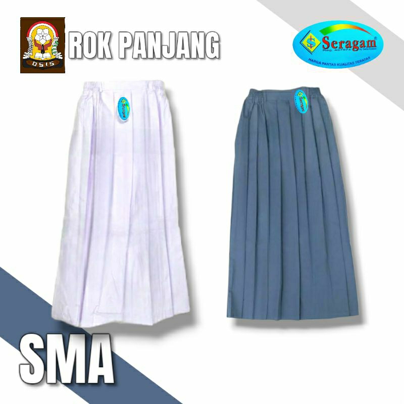 ROK PANJANG REMPEL SMA MEREK SERAGAM PEREMPUAN