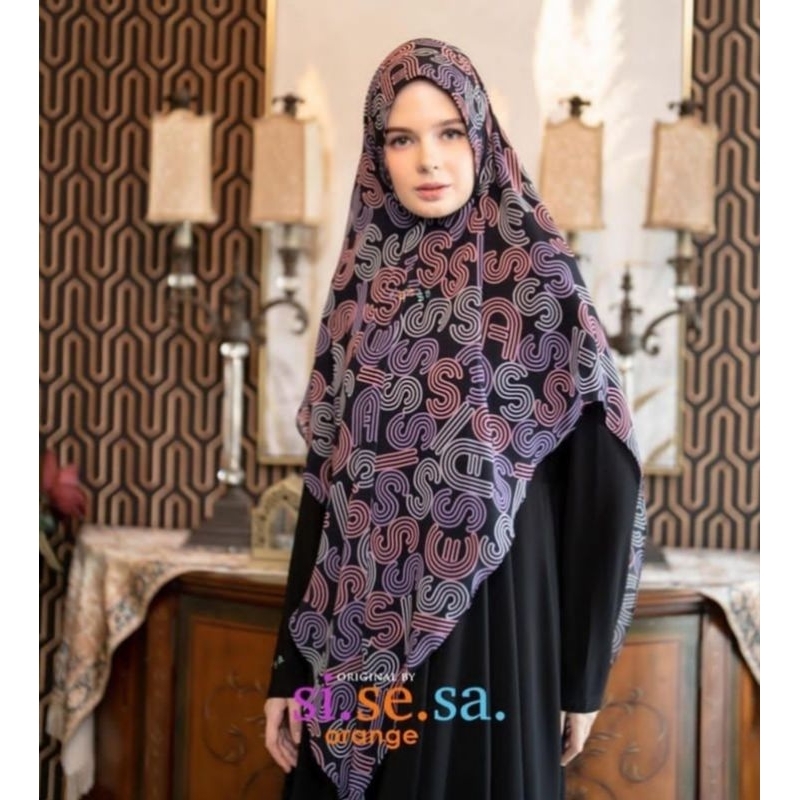 NEW ARRIVAL Khimar Terbaru sisesa limited warna hitam