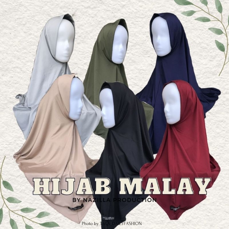 Hijab Kerudung Instan Malay Melayu Muslimah Bergo by Nazilla Production