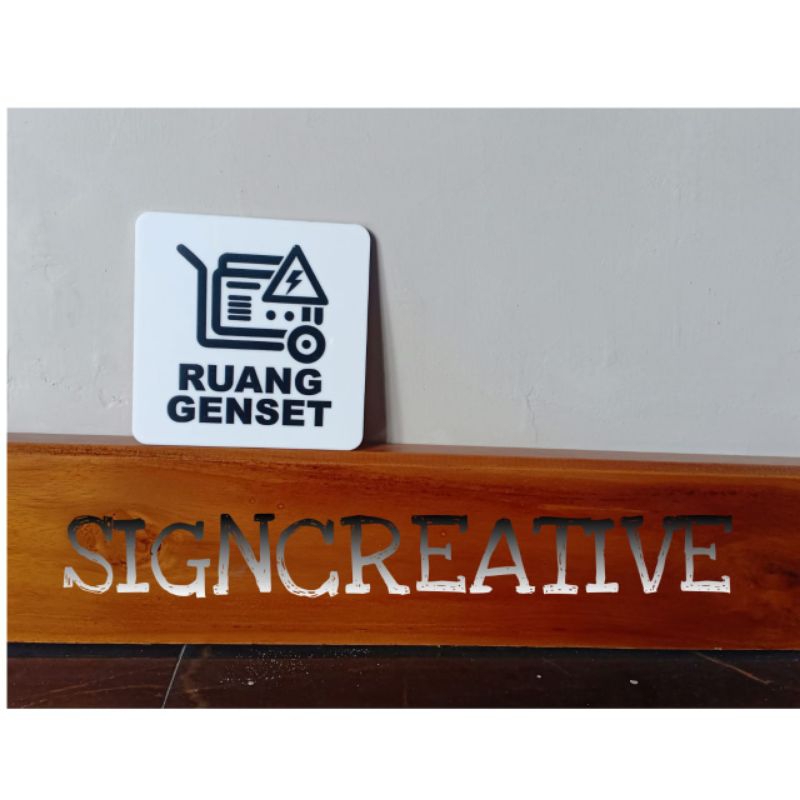 Signage Tanda Label Ruang Genset