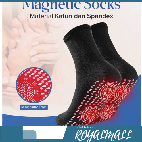 Kaos Kaki Terapi Self-heating Magnetic Socks / Kaos Kaus Kaki Pijat Pemanas Penghangat Pelancar Dara