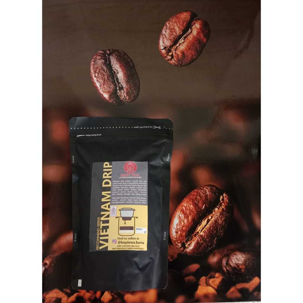 

KOPI EWA RECOMMEND SERVE FOR VIETNAM DRIP. RACIKAN UNTUK KOPI VIETNAM DRIP 1kg