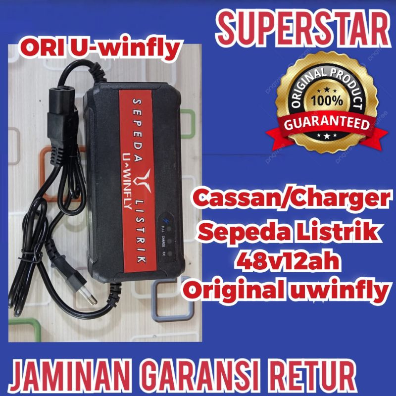 BATTERY CHARGER SEPEDA LISTRIK U WINFLY 48V12AH CASSAN SEPEDA LISTRIK