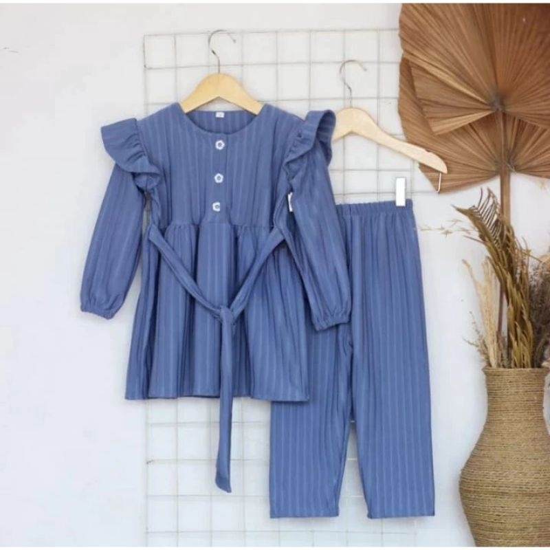 One Set Anak Perempuan Bahan KNIT HORNET // Setelan Anak Umur 3-9 Thn