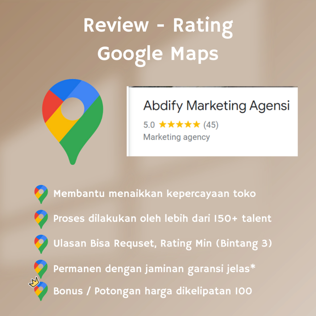 Jasa Review Rating Ulasan Maps / Rating Gmaps Permanen Real Human