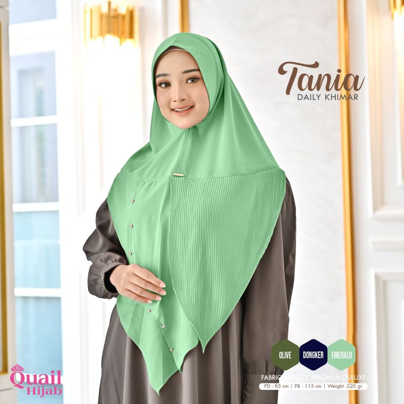 TANIA DAILY KHIMAR QUAIL HIJAB | KHIMAR HIJAU QUAIL