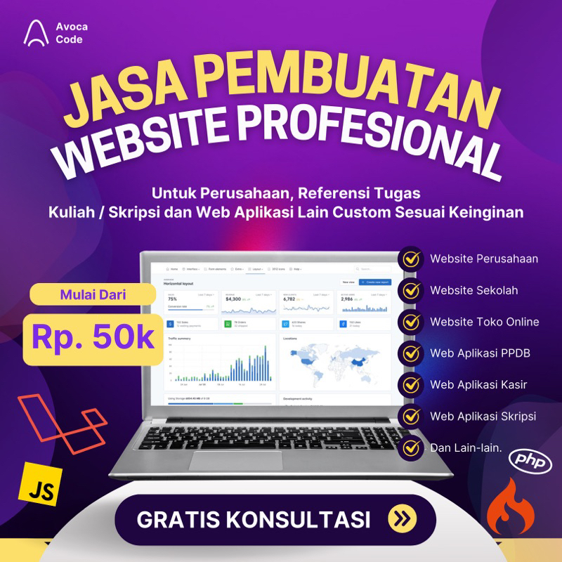 Jasa Pembuatan Website Landing Page | Company Profile | Aplikasi PPDB | Aplikasi Kasir | Joki Aplika