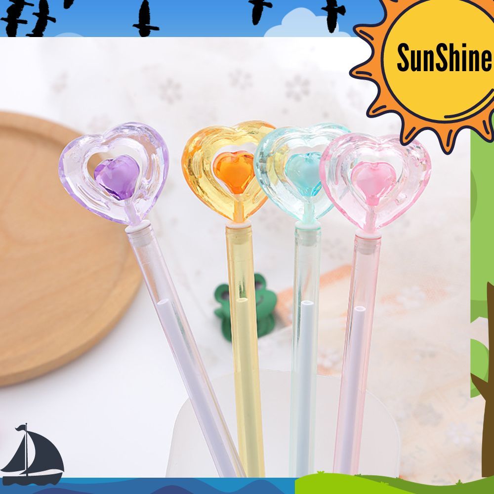 

✨Sunshine Fancy✨ SELUSIN / 12 Pcs Pulpen Love Crystal S0219