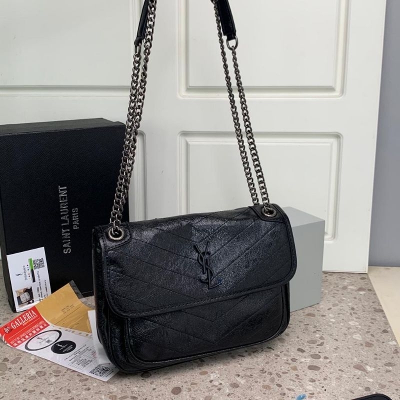 ysl college top handle sling bag tas hitam tas putih