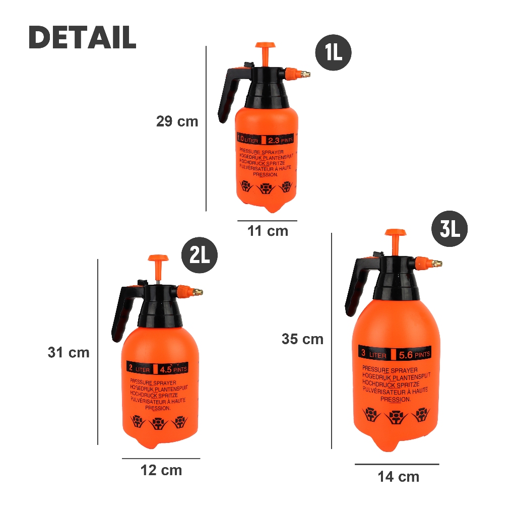 Bottle Sprayer Botol Semprotan Spray Manual 3L 2L 1L