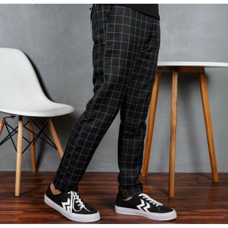 CELANA CINOS PRIA TARTAN SLIMPIT IMPORT