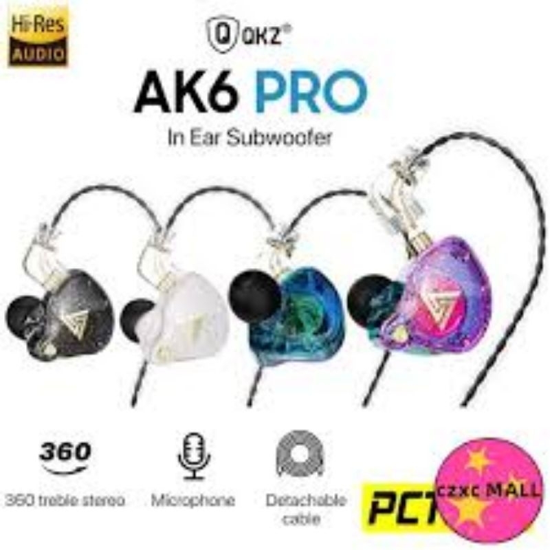 QKZ AK 6 pro sport earphone with mic