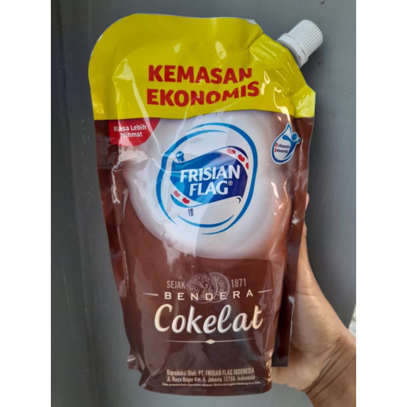 

susu kental manis Frisian flag cokelat pouch 545gr / susu SKM coklat pouch 545gr