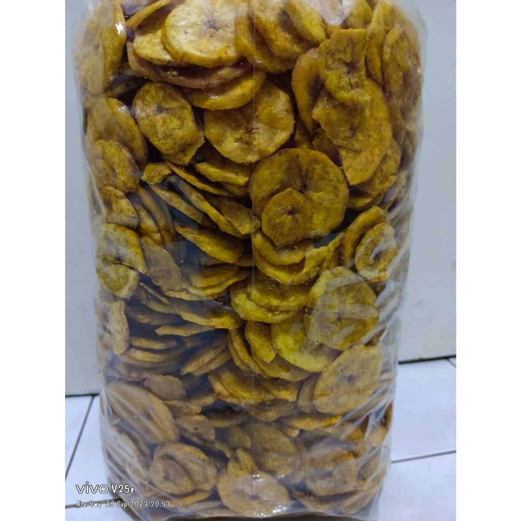 Kripik pisang dollar - Pisang manis