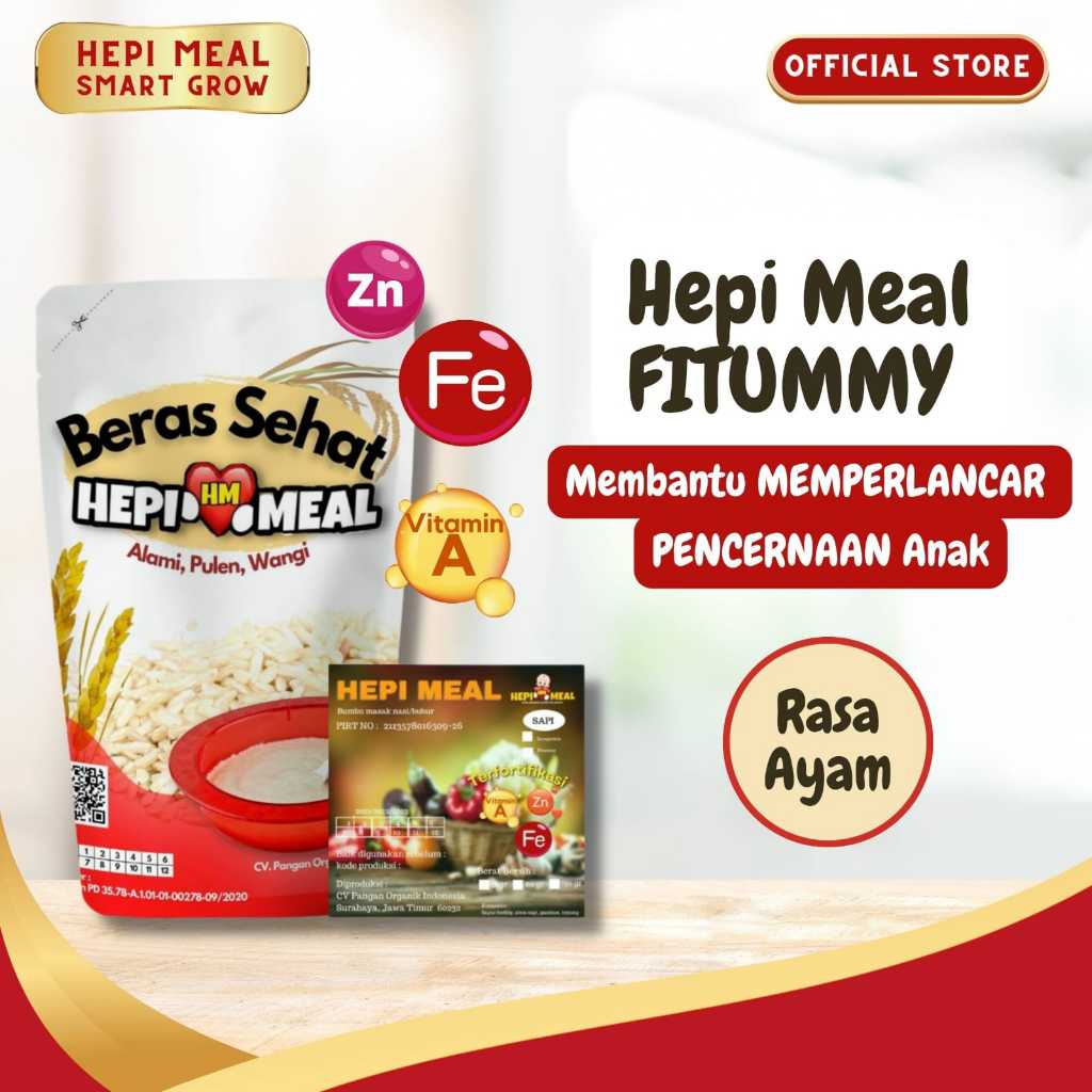 

HEPI MEAL Smart Grow Bubur/ Nasi Tim Homemade Fortifikasi FITUMMY Ayam