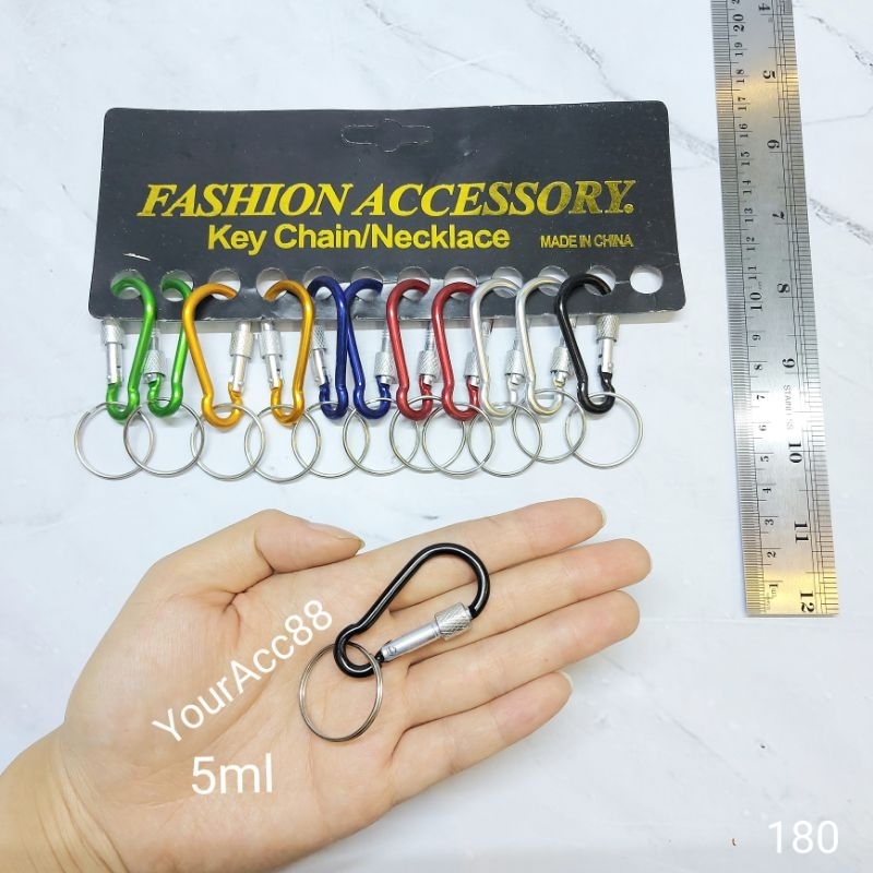 CARABINER KARABINER 5ML BAUT (12PCS)  GANTUNGAN KUNCI ALUMUMIUM  YOUR_ACC_88 GROSIR_AKSESORIS GROSIR