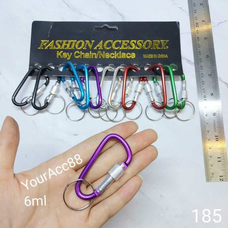 CARABINER KARABINER 6ML BAUT (12PCS)  GANTUNGAN KUNCI ALUMUMIUM  YOUR_ACC_88 GROSIR_AKSESORIS GROSIR