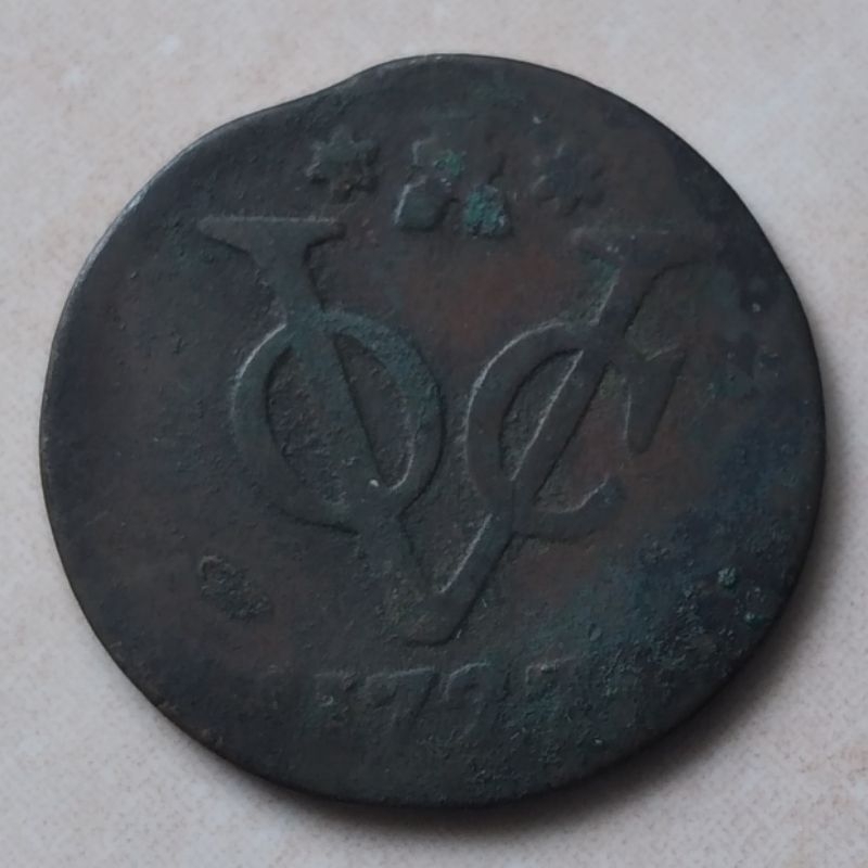 Koin Kuno 1 Doit VOC 1727 Zeeland Luctor - Error - YN747