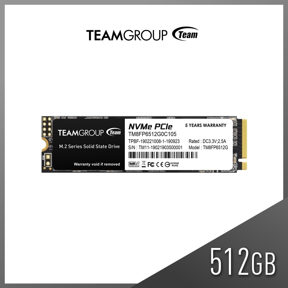 Teamgroup SSD M.2 2280 PCI-e 3.0 x4 with NVMe MP33 512GB