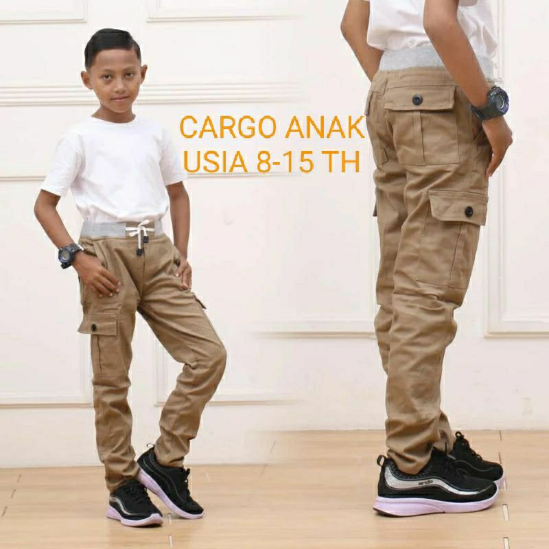 CELANA CARGO PANJANG ANAK REMAJA PREMIUM QUALITY  PINGGANG RIP KOLOR TERBARU