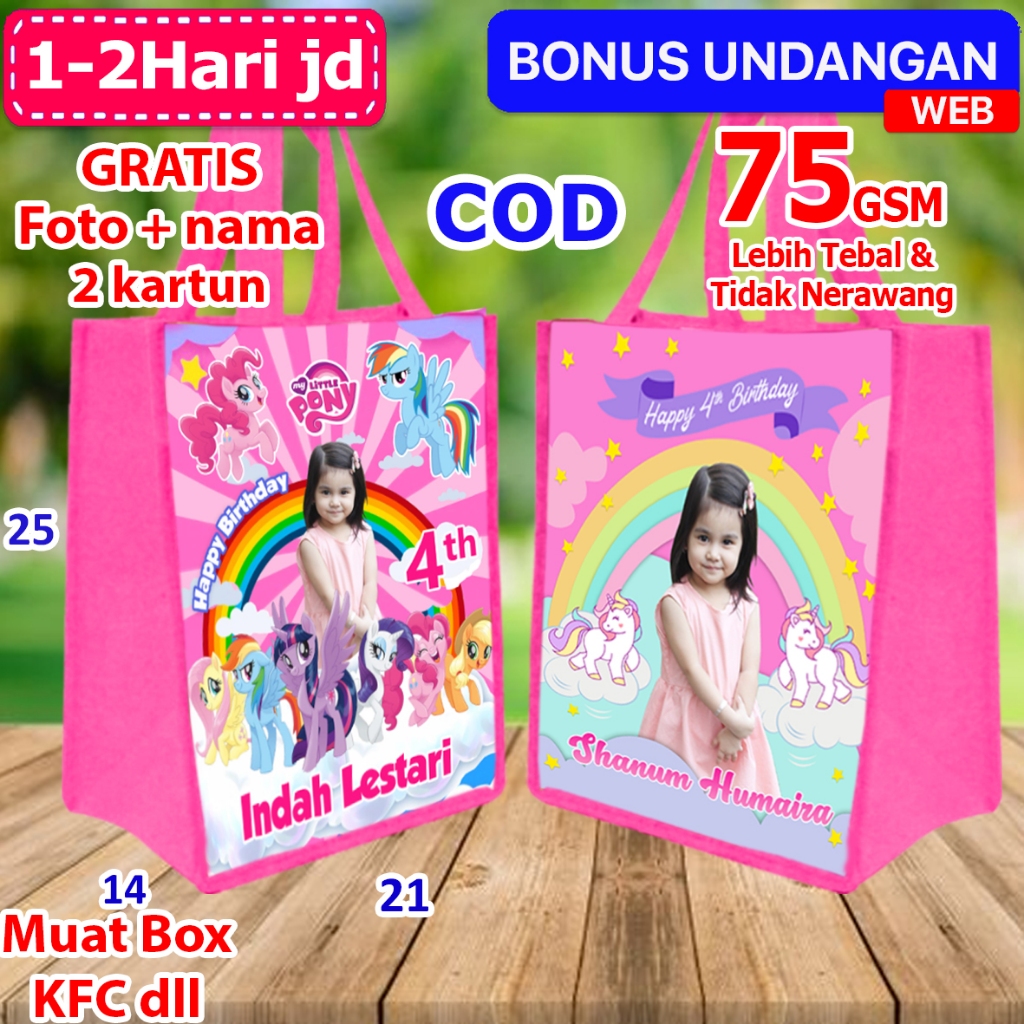 

Tas Kantong Perekat Ultah Anak Pony