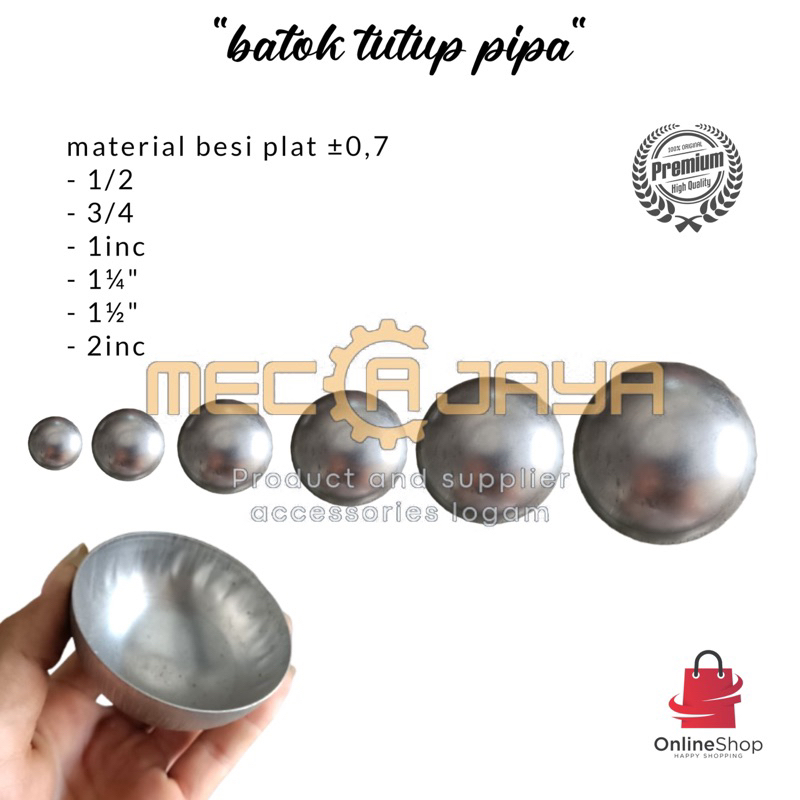 Batok tutup pipa untuk pagar minimalis dan kayu dan tempa