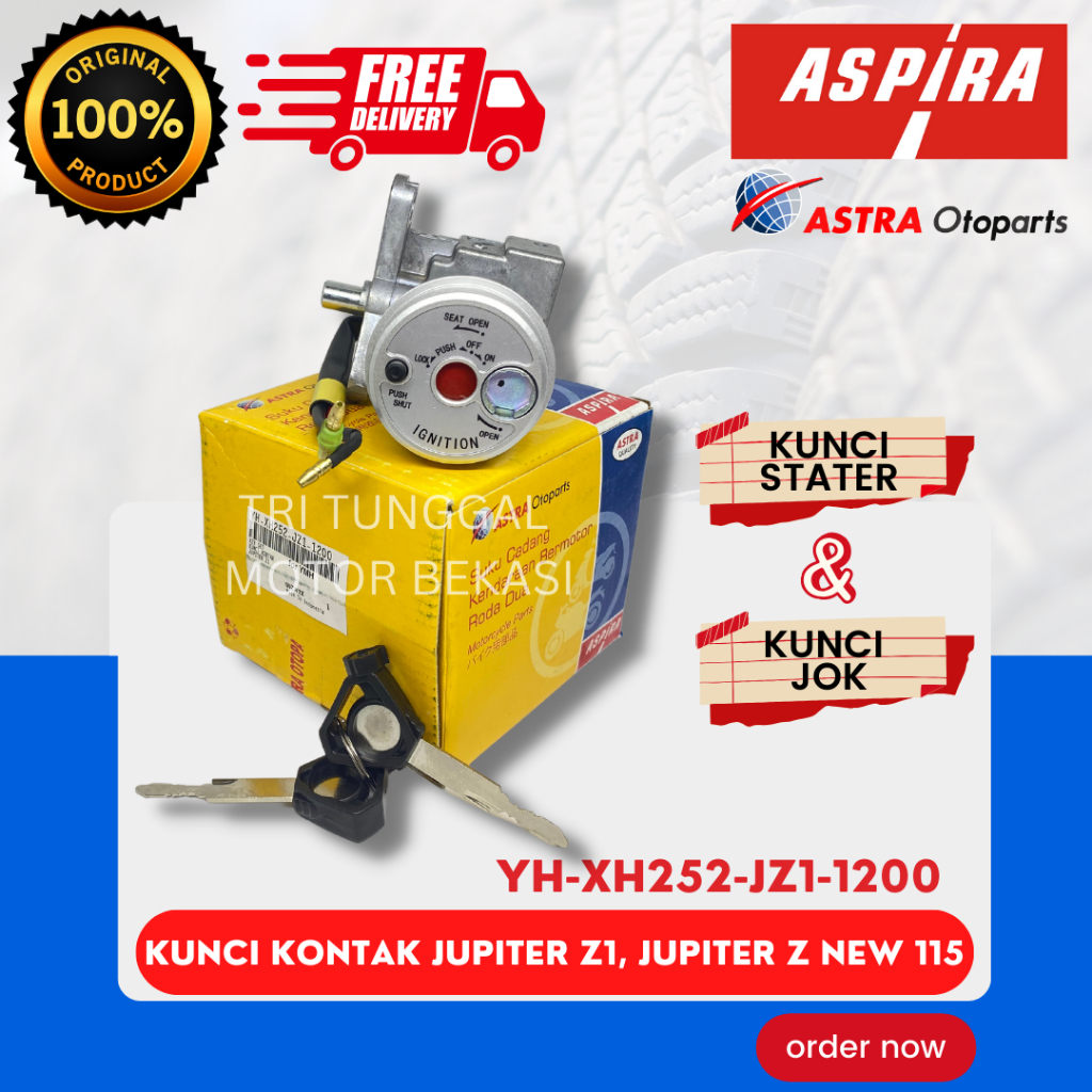 [READY COD] KUNCI KONTAK SET ASPIRA JUPITER Z1 / JUPITER Z NEW 115 / KUNCI KONTAK ASSY + JOK / PAKET