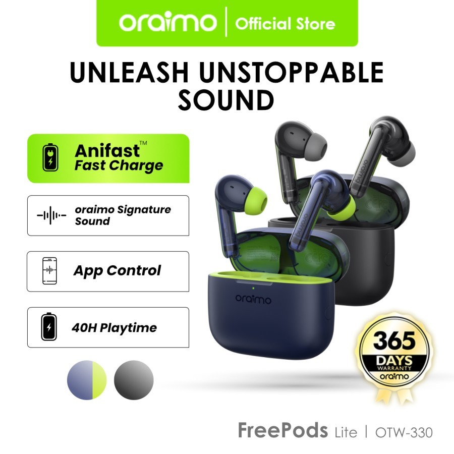 Oraimo TWS Earphone Bluetooth v5.3 Freepods Lite Waterproof OTW-330