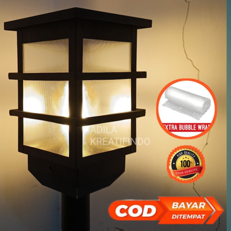 Lampu pilar drat ulir 1 inci minimalis