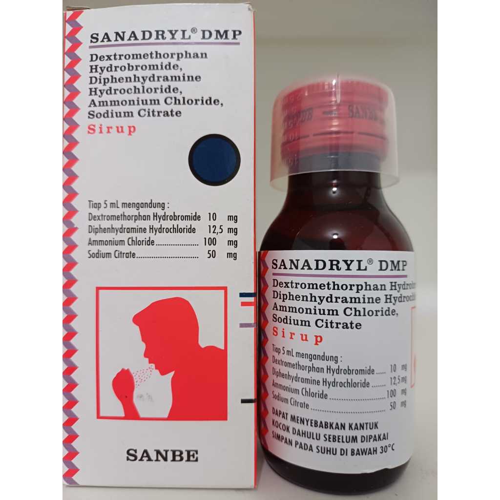 Sanadryl DMP obat batuk tidak berdahak & alergi (60ml)